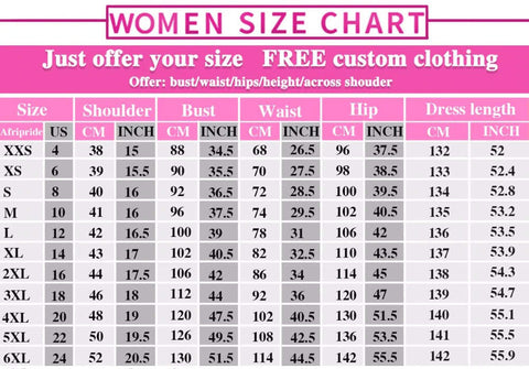 Measurements for women