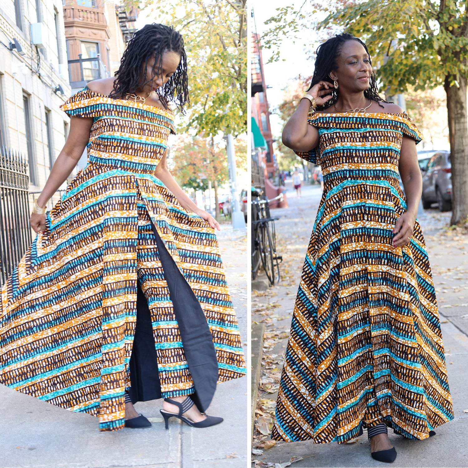 Eigenwijs Behoren Traditie Stijlvol tweedelig pak met Afrikaanse print kleurrijk bruin op bestell –  WhatNaturalsLove.com