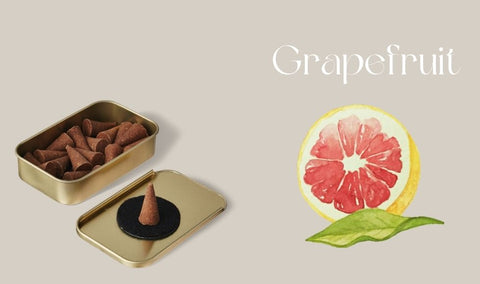 Fresh Summer Scents Recommendation Grapefruit Oakmoss and Amber Incense Cone