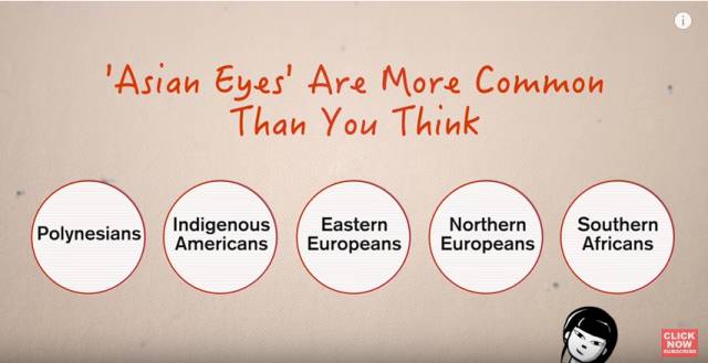 Asian eyes are also in 5 other places except Asia