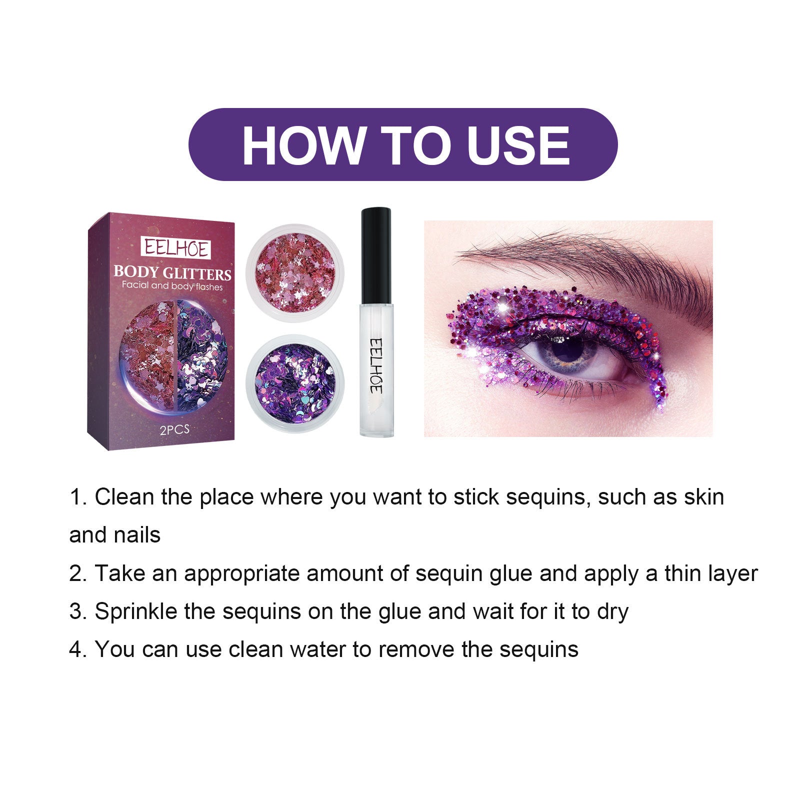 how to use festival face glitter 50801100 from cuteage