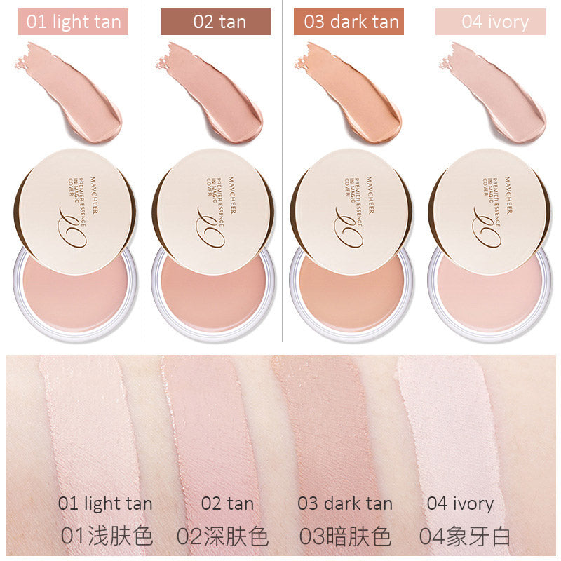 4 colors of full coverage concealer