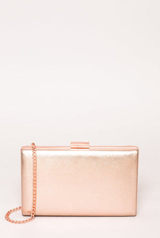 colette rose gold clutch