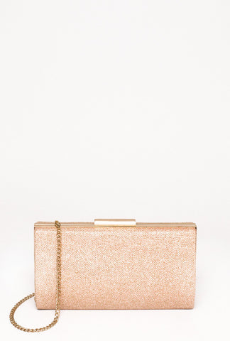 colette rose gold clutch