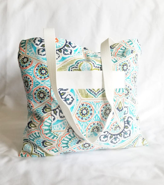 This beautiful handmade canvas tote bags is strong to last a long time, washable and reusable, which can be your everyday tote bag.