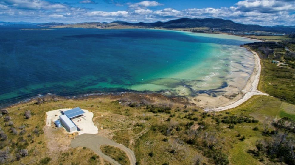 Dunalley House viewed from above