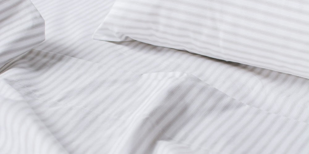 Striped cotton bedding
