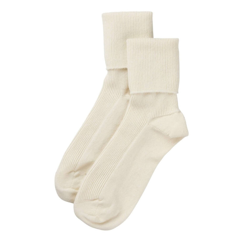 Cashmere Bed Socks Rib Knit | The Good Sheet