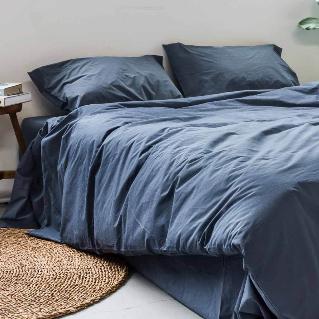 navy blue cotton quilt