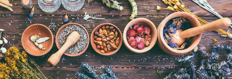 a mix of ayurveda herbs