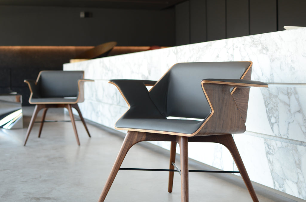 Nestwing, wood, leather, armchair, cushion, upholstery, modern design