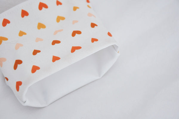 Ombre Hearts Mini Fold Over Snack Bag