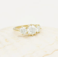 Diamond Engagement Ring Trilogy Antique Style