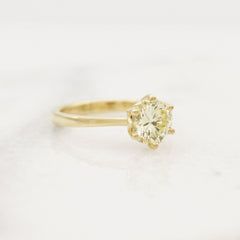 Protea Engagement Ring Yellow Gold Diamond