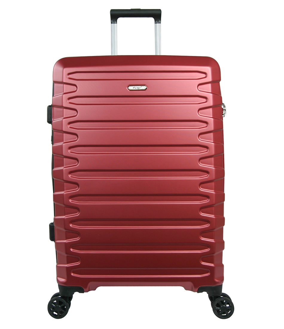 red hard luggage