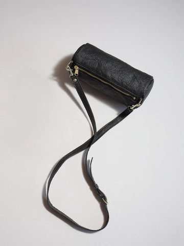 Pineapple fibre duffle bag in black from Eve and Adis