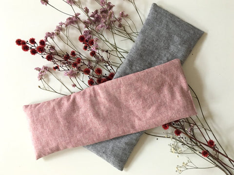 Cherry stone pillow made from recycled hemp and organic cotton