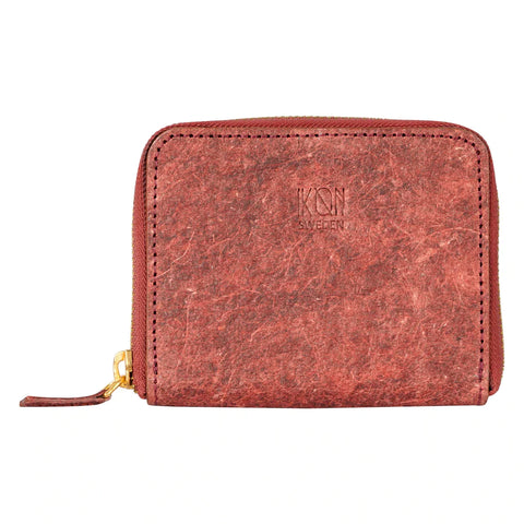 Coconut leather wallet in red