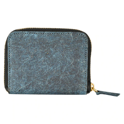 Blue coconut leather wallet