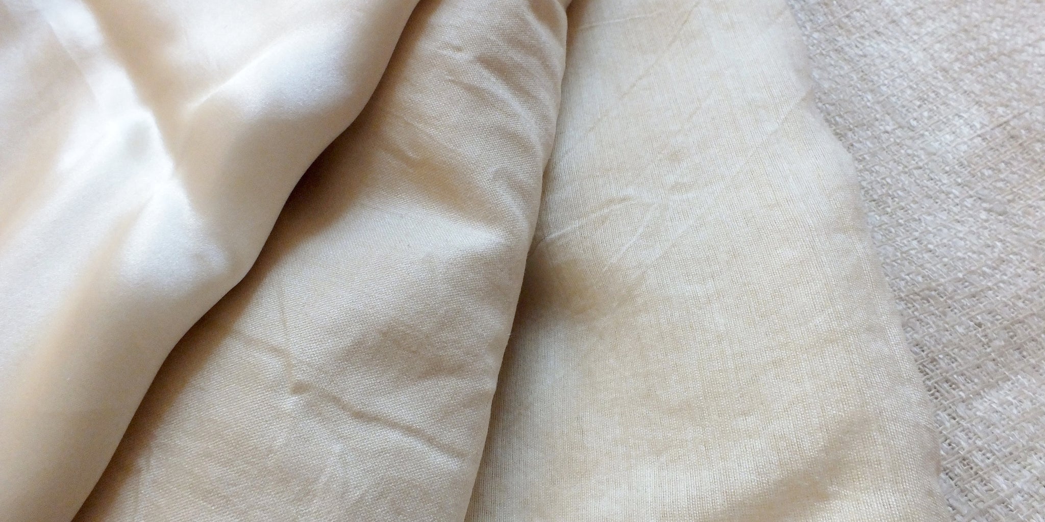 Mulberry, tussar, eri and muga peace silk fabric | Gewaltfreie Seide naturfarben