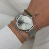 Minuit Mesh Crystals, Grey, Silver Colour CW10203 - Moving wrist shot