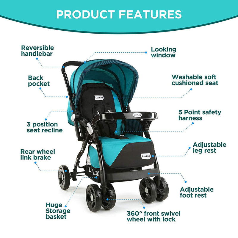 luvlap galaxy stroller folding