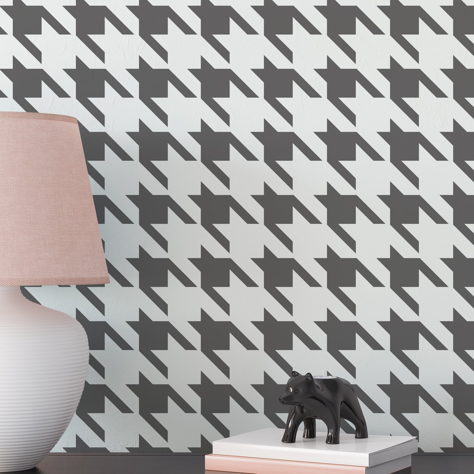 Houndstooth Large Wall Stencil - Classic Scottish Pattern | CraftStar