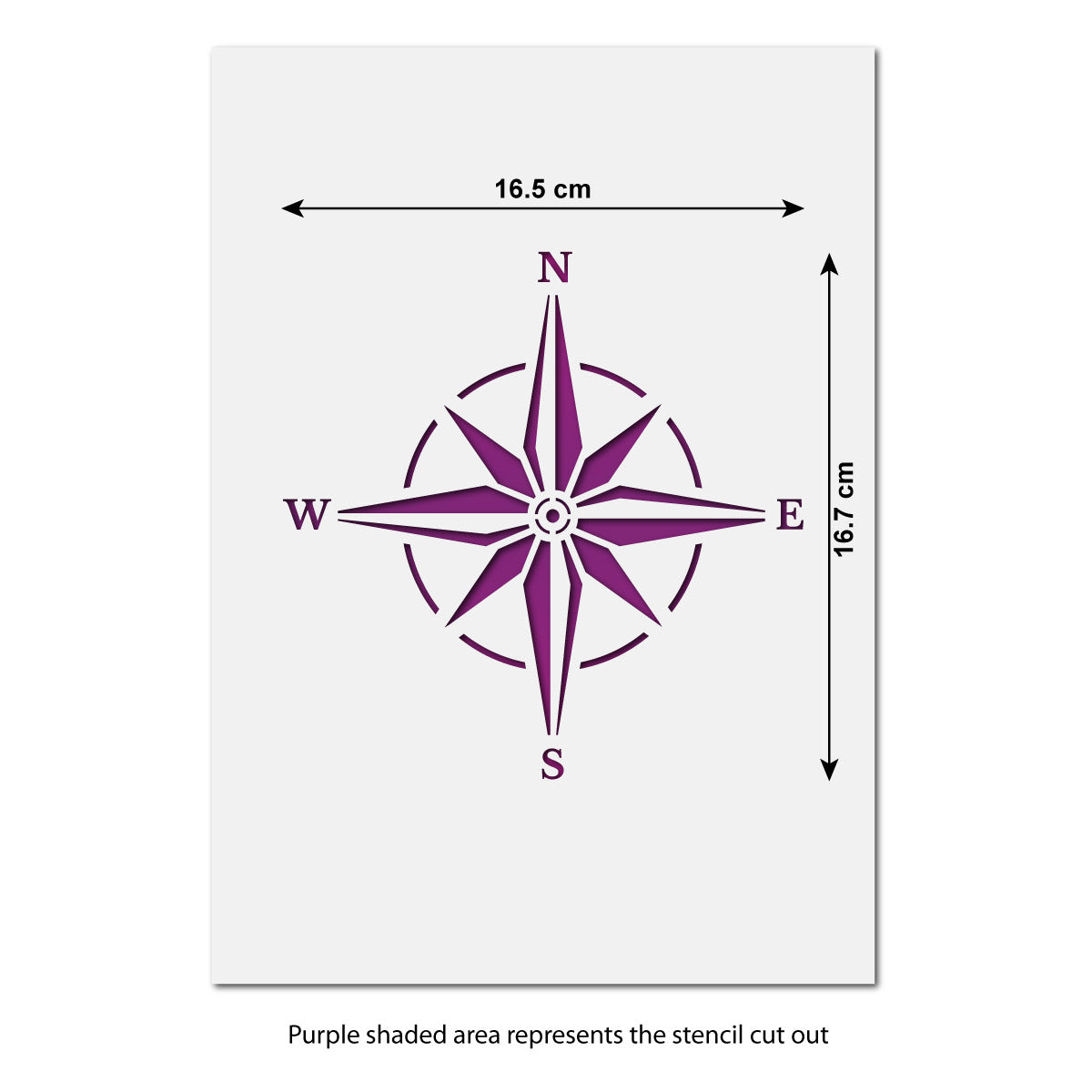 Compass Rose Stencil Reusable Nautical Decor Template Craftstar 7908