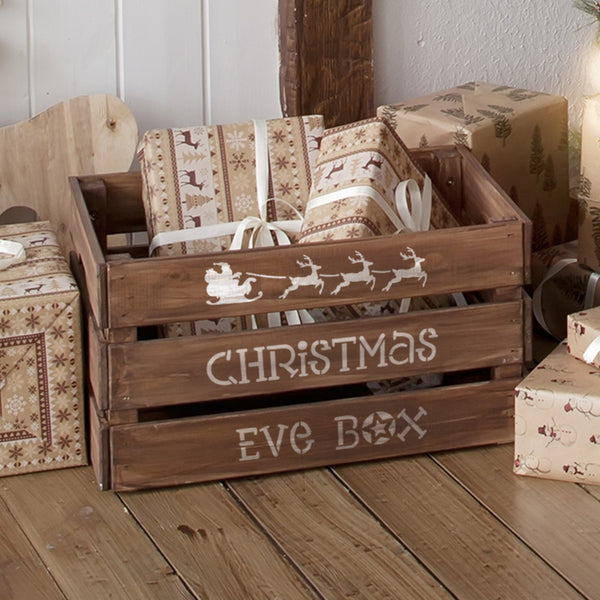 Christmas Eve Box Stencil - Festive Craft Template | CraftStar