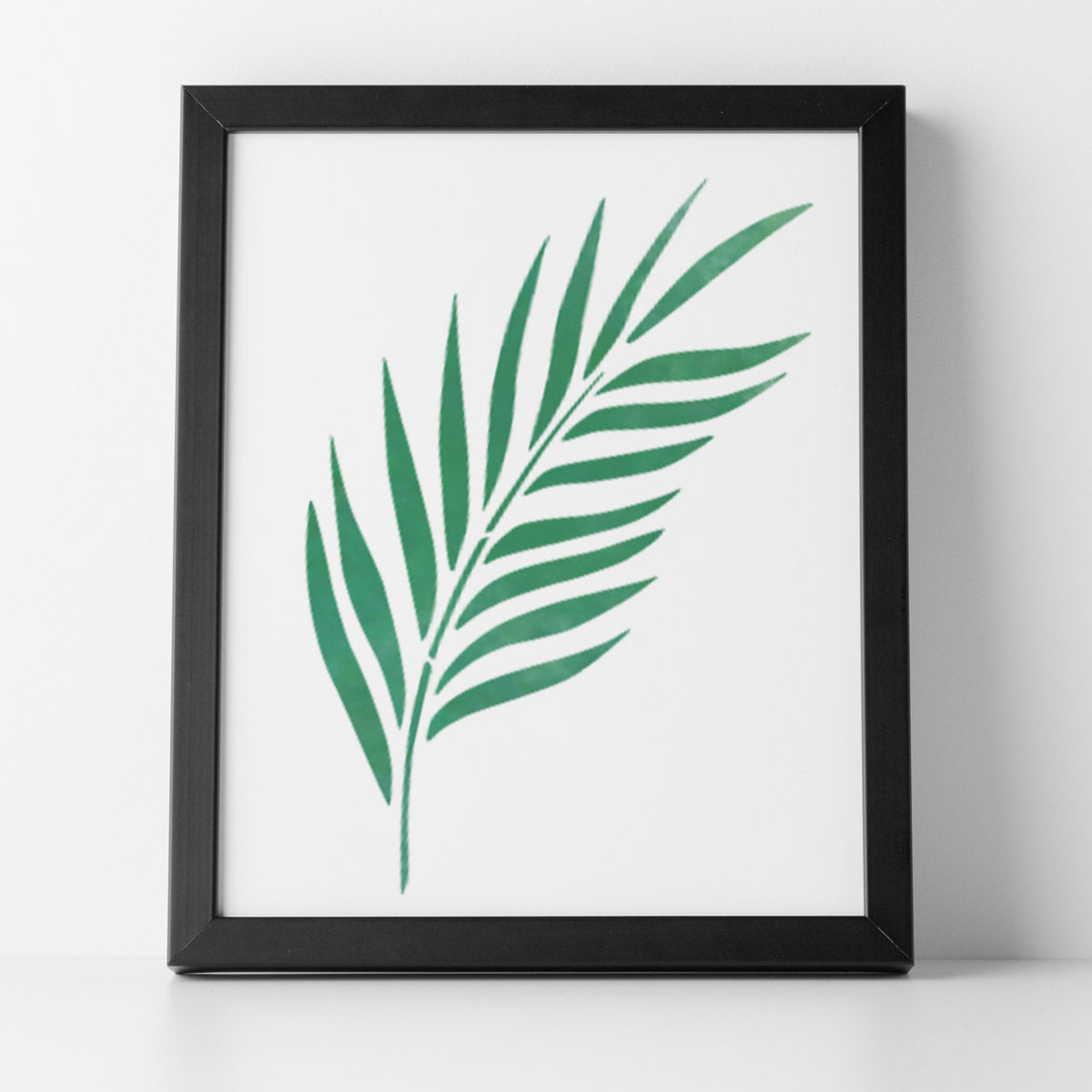 Листья пальмы на портрете