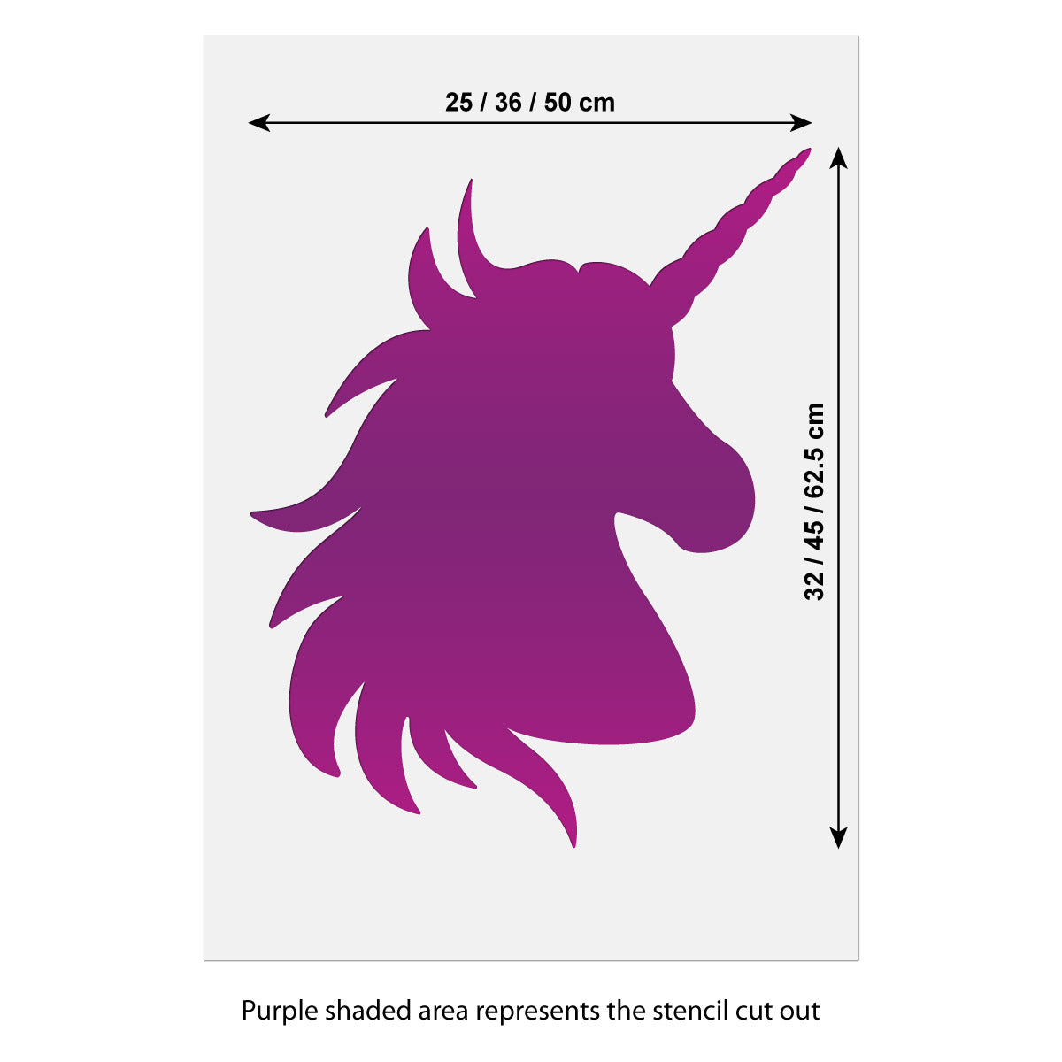 large unicorn head stencil craftstar