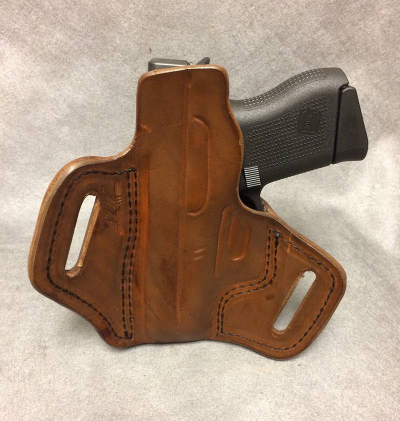 Glock 43 Two Slot Pancake Leather Gun Holster – ETW Holsters