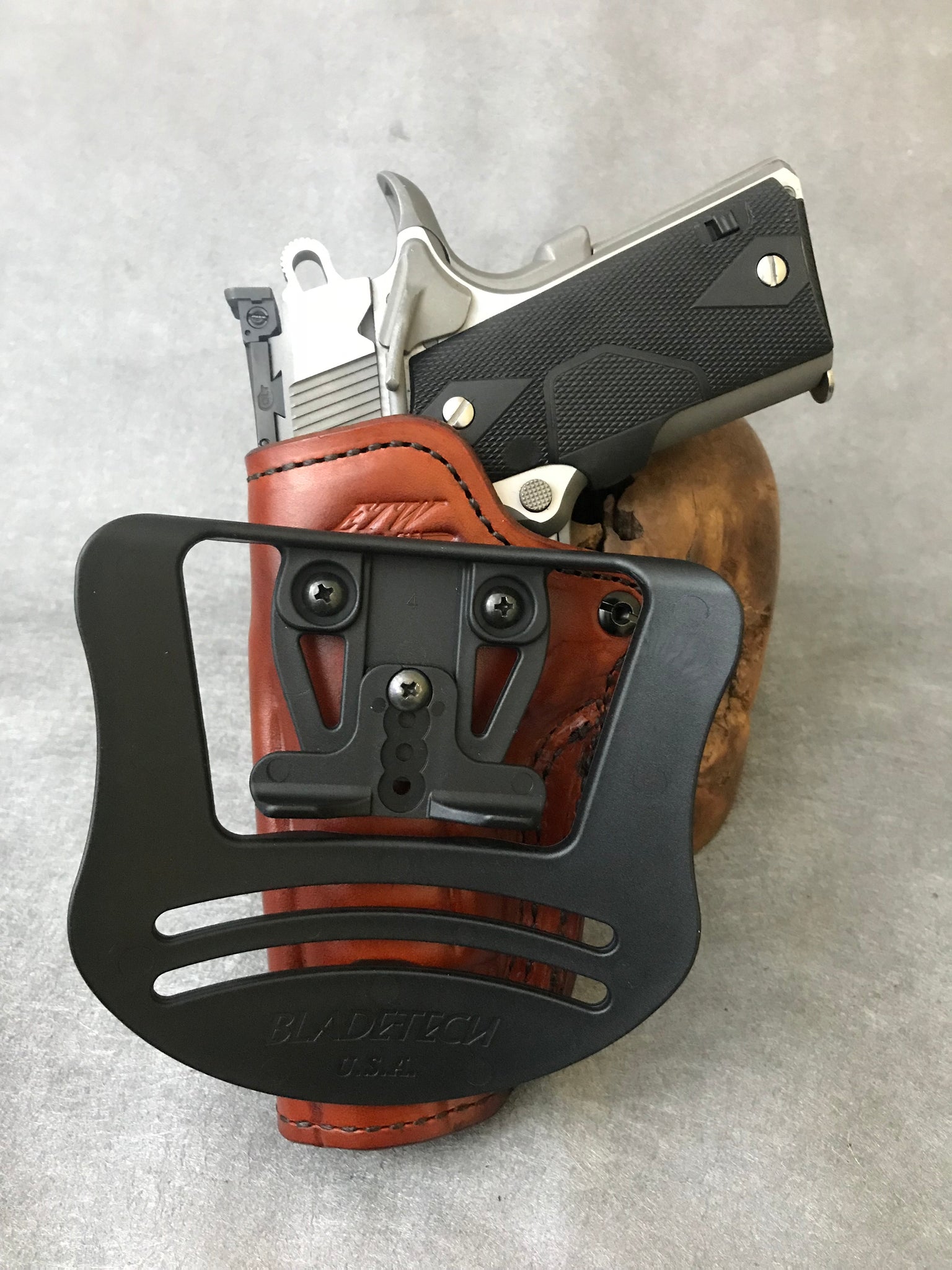 1911 Commander Owb Custom Leather Paddle Holster Etw Holsters 2063