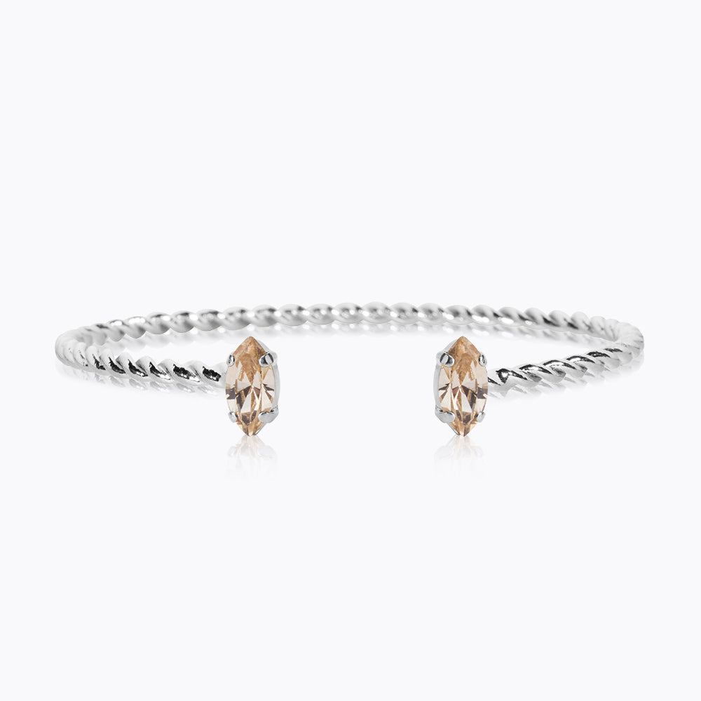 Caroline Svedbom - Petite Navette Bracelet Light Silk Gold Rhodium / Light Silk