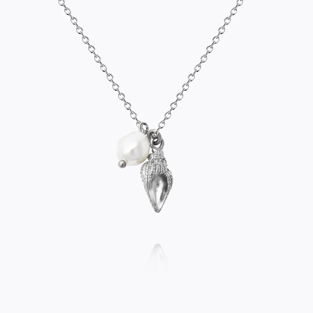Caroline Svedbom - Shell Pearl Necklace Gold Gold Rhodium