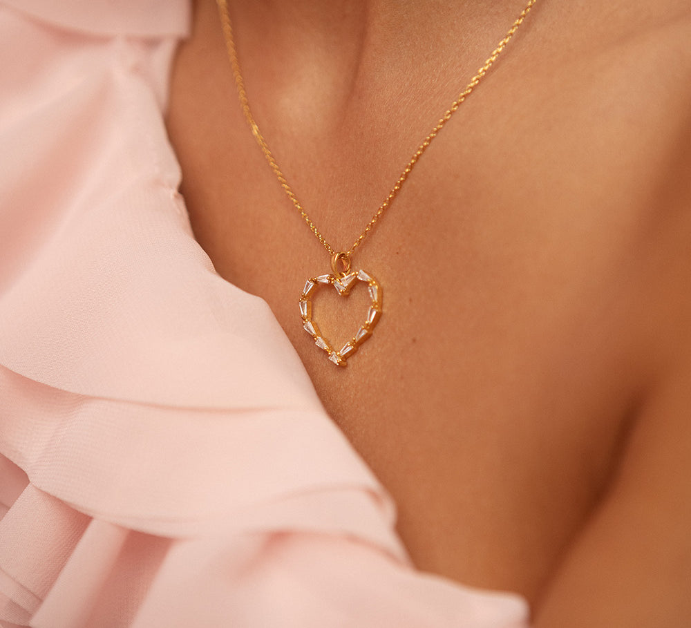 Amor Sui Zipper Baguette Necklace