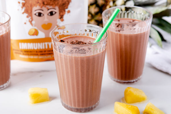 Chocolate Pineapple Immunity Smoothie 