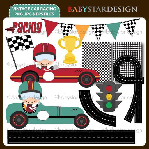 Vintage Car Racing  Babystar Design    Mygrafico