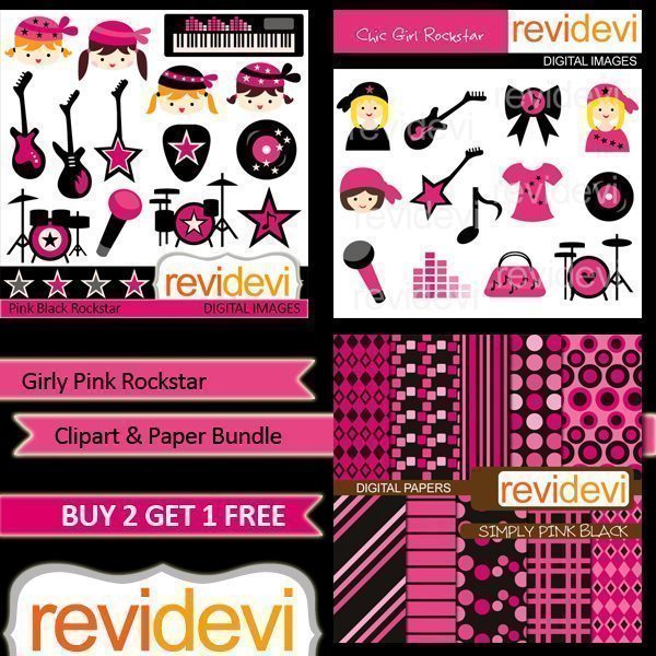 pink and black classy ladies clipart images