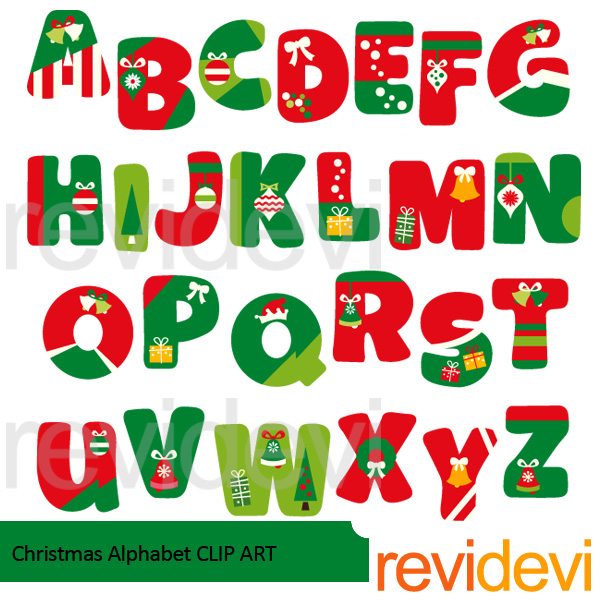 Christmas Alphabet Clipart — mygrafico