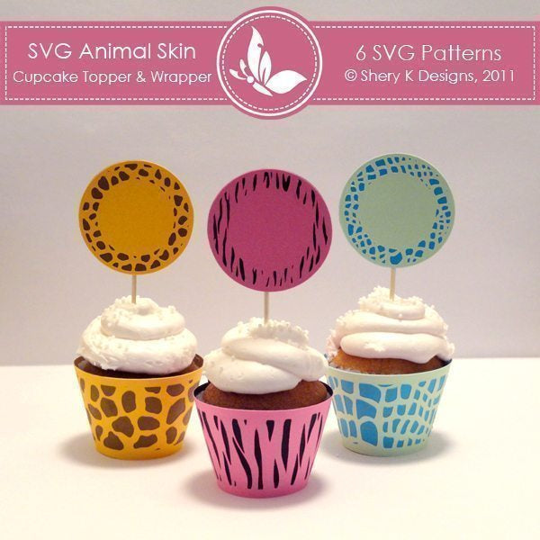 Download Svg Animal Skin Cupcake Topper And Wrapper Mygrafico