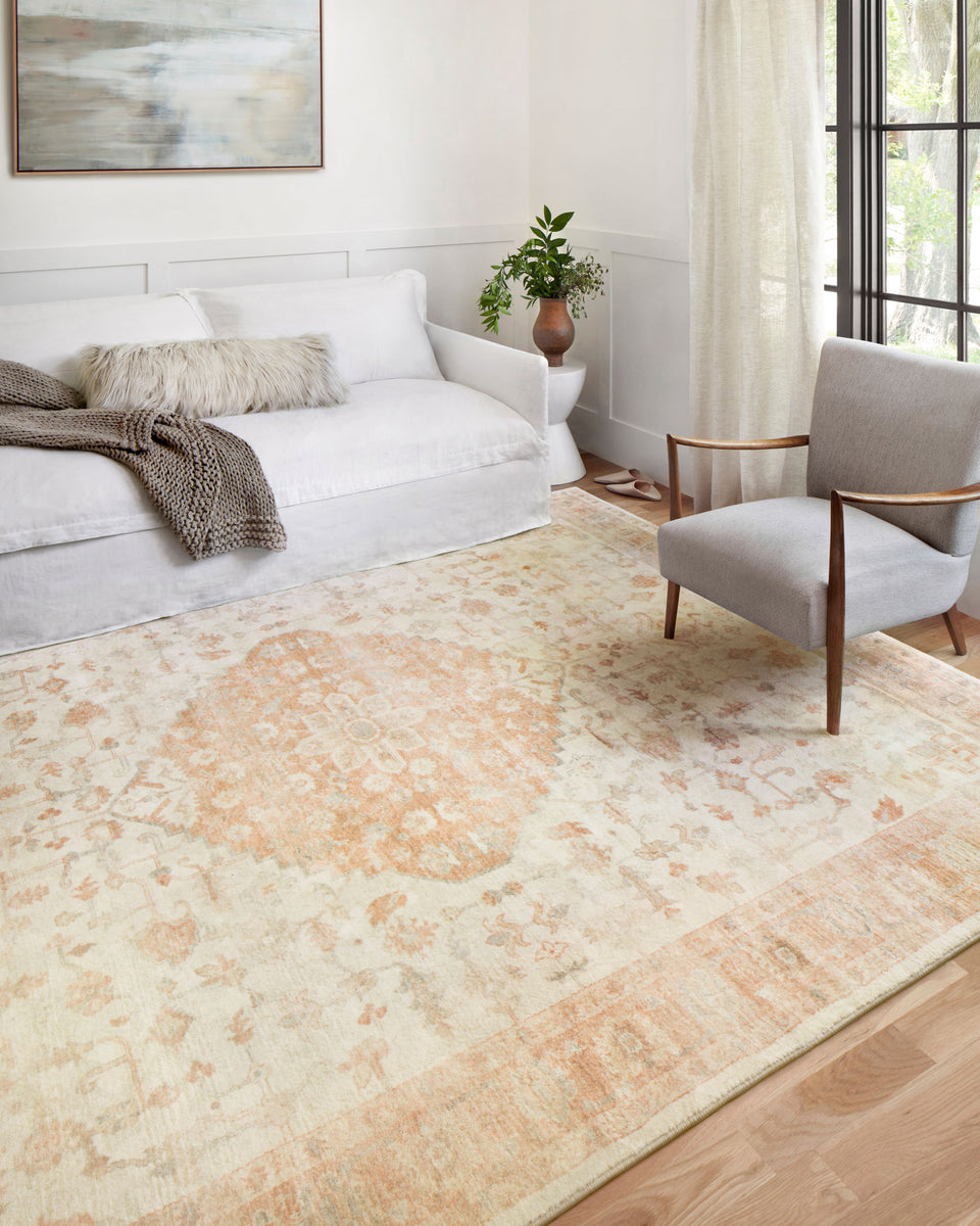 ROS-03 IVORY / TERRACOTTA & Loloi Rugs