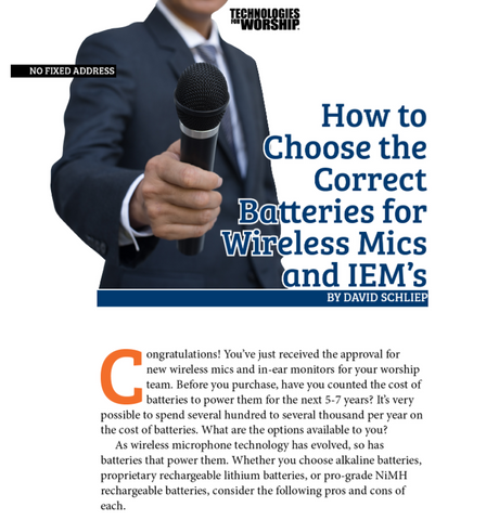 How To Choose The Correct Wireless Mic Batteries