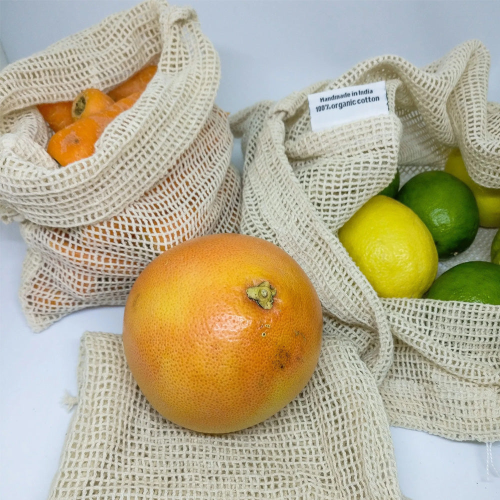 Veggie Bags Cotton Produce Bags Eco Friendly Shopg Bags Boho Homes