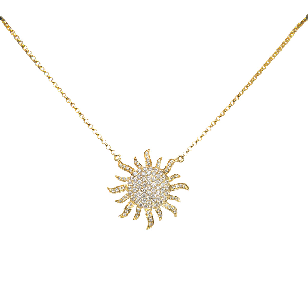 Diamond Sun Necklace – SouthMiamiJewelers