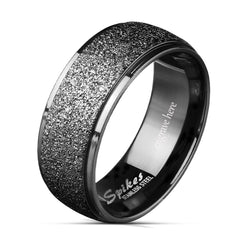 mens promise ring sandblasted