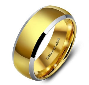 gold mens wedding band