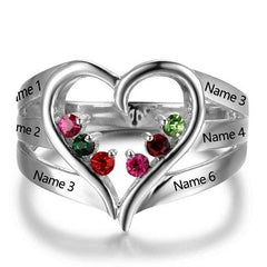 heart mothers ring