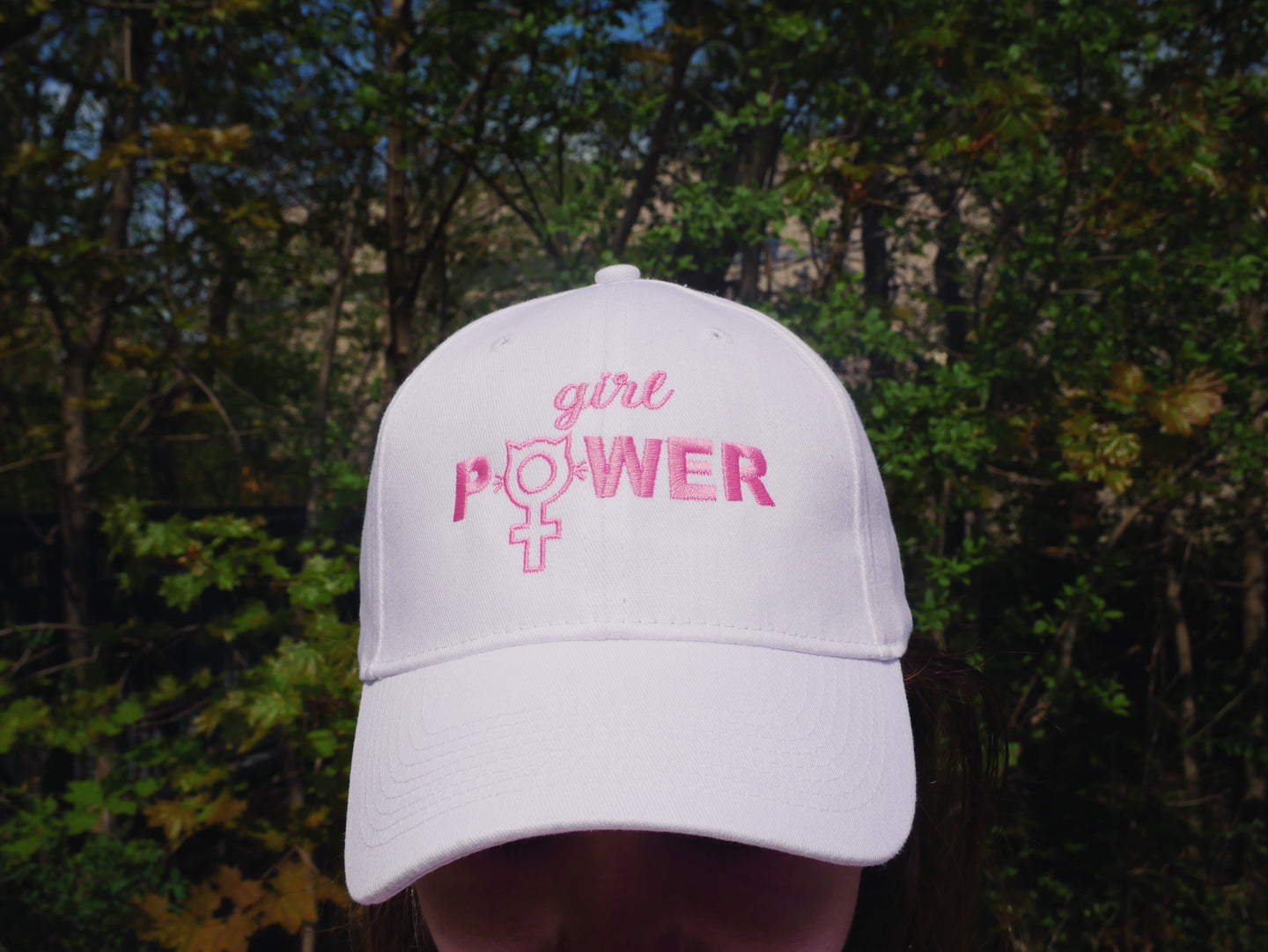 Girl Power Cap in White