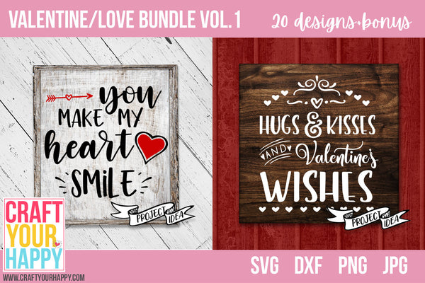 Download SVG Cut File Bundles - Valentine/Love Bundle Vol. 1- Craft ...